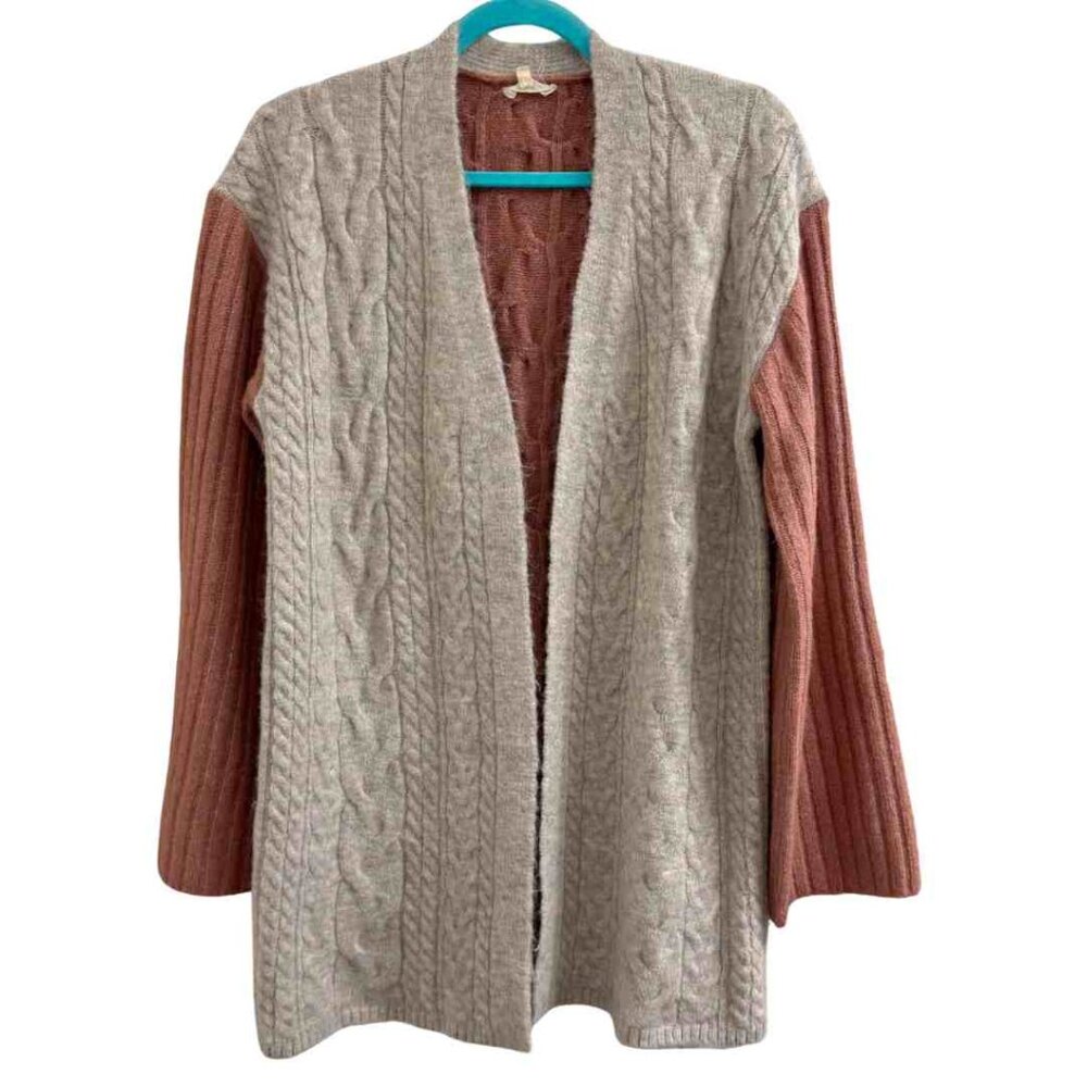 Mystree Two Tone Open Cardigan, Sz L